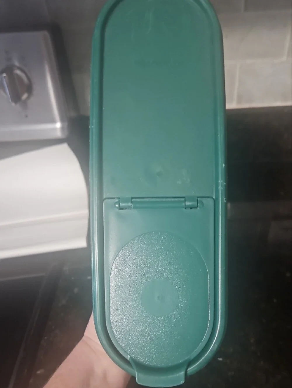 Vintage Tupperware  Storage Container with Green Flip Lid